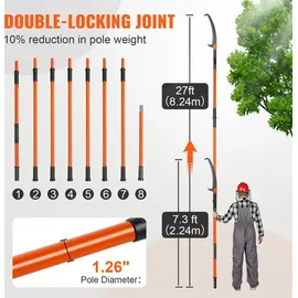 Vevor Astsäge Teleskop 2,24m-8,24m