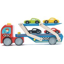 Le Toy Van Spielzeug-Transporter Rennwagen Auto Transporter Set aus Holz TV444