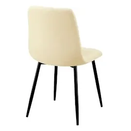 CLP 4er Set Esszimmerstuhl Antibes Kunstleder I Gesteppter Polsterstuhl I Küchenstuhl Mit Bodenschonern