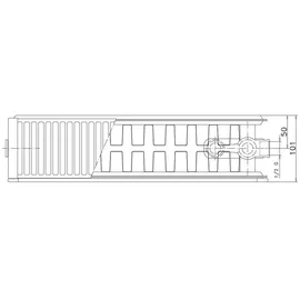 De'Longhi Planheizkörper linear V6 l 6-Fach Typ 22 bh 600 Halterung Heizkörper