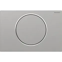 Geberit Betätigungsplatte Sigma 10 Round 115758SN5 Platte/Taste Edelstahl gebürstet, poliert, Edelstahl, für Spül-Stopp-Spülung
