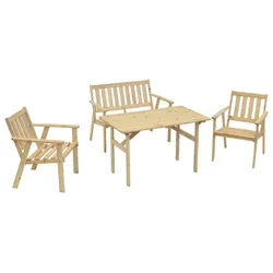Gartenset Sylt 4-tlg. Kiefer massiv