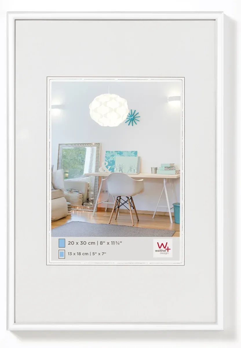 Walther Bilderrahmen New Lifestyle Kunststoff Normalglas / Floatglas / Weiss / 2...