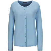GOLDNER Strickjacke Kurzgröße Cardigan aus Baumwolle Blau 21