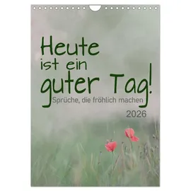 Calvendo Heute ist ein guter Tag (Wandkalender 2026 DIN A4 hoch), CALVENDO Monatskalender