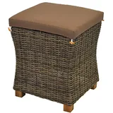 Merxx Toskana Sitzhocker 45 x 45 x 50 cm beige inkl. Kissen