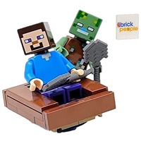 LEGO Minecraft: Steve with Drowned Zombie Minifiguren