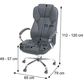 Mendler Kansas XXL Chefsessel Kunstleder Schwarz