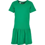 URBAN CLASSICS Girls Valance Tee Dress, Sommer Volantkleid für Mädchen, Kurzarm, bodegagreen, 146/152