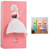 Taschentuchbox Mit Fliegendem Rock, Charmant Retro Mädchen Mit Kurzem Rock Taschentücher Box, Geeignet Für Schlafzimmer, Wohnzimmer, Büro (C)