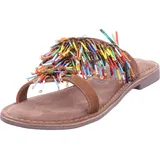LAZAMANI Freya Damen Wildleder-Pantoletten Tan Größe 37 - Braun - 37