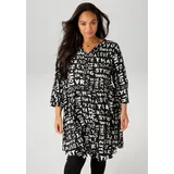 aniston plus Longbluse schwarz/weiß 50