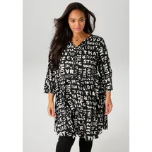aniston plus Longbluse schwarz/weiß 50
