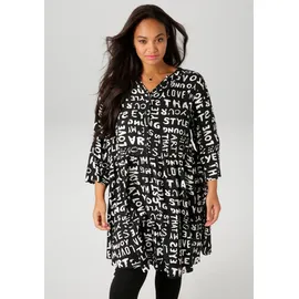 aniston plus Longbluse schwarz/weiß 50