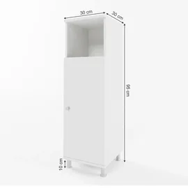 Vicco Midischrank Fynn Weiß 30 x 95 cm