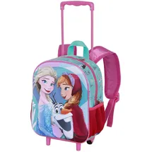 Disney Die Eiskönigin 2 (Frozen 2) Family-Kleiner 3D Rucksack mit Rädern, Blau, 26 x 34 cm, Kapazität 7 L