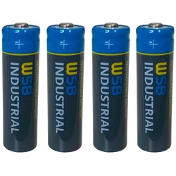 Akkuman 4x WSB Industrial IFR 14500 AA Solar Akku LiFePO4 3,2V 600mAh