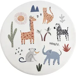 Kinderteppich SAVANNE - Giraffe - Rund - 100cm