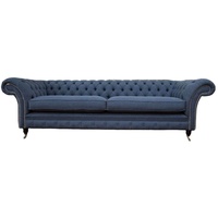 JVmoebel Chesterfield-Sofa, Chesterfield Sofa 4 Sitzer Couch Wohnzimmer Klassisch Design grau