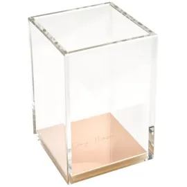 Dany Marcus Make-Up Organizer Stifteköcher / Pinselhalter Acryl Roségold, gegossenes 5mm Acrylglas, poliert, transparent, rosé weiß