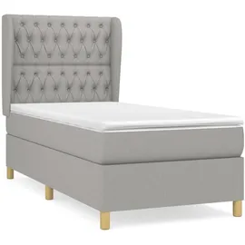 vidaXL Boxspringbett 100 x 200 cm Hellgrau