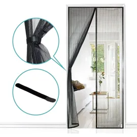 luxuskollektion Fliegengitter Tür Magnet Insektenschutz 85 x 200 cm Schwarz