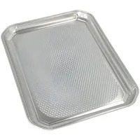 Papstar Einweg-Servierplatten silber 26,0 x 3,5 cm, 5 St.