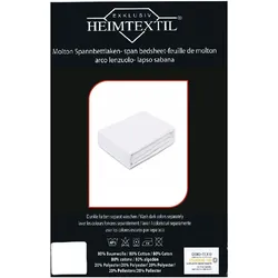 EXKLUSIV HEIMTEXTIL Molton Spannbettlaken  100 x 200 cm Weiß