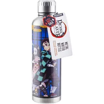 Paladone Demon Slayer Metall-Wasserflasche - Offiziell lizenziertes Premium-Edelstahl-Getränkebehälter, auslaufsicherer Deckel, Geschenk für Anime-Fans, 500 ml (16 fl oz)