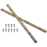 PATIKIL 1 Paar Rib Bones Rails Stabile Und Flexible Skateboard Rails Für Deck Mit Schrauben Reduzieren Reibung Für Long Board Skateboard(Leopard Print)