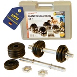 Best Sporting 2er Hantelset Kurzhantel Hantelkoffer Set 15 kg aus Gusseisen mit Stellringen - Hanteln verstellbar für Männer und Frauen - Für Dein Workout mit Dumbbells - Adjustable Dumbbell Set