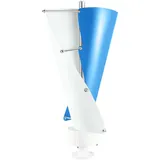 Vertikale Windkraftanlagen 100W Windkraftanlage,Maglev Windturbine Windgenerator Komplettset Windräder Laderegler,Windmill Vertikalachsen Windturbinen Generator 42.65ft/s (12V weiß+blau)