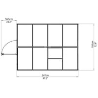 CANOPIA Mythos 6x8 Alu HKP 4 mm 4,6 m2 inkl. Bodenrahmen