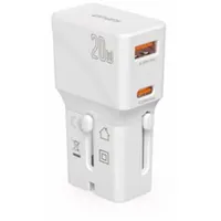 4smarts Ladegerät Weltreiseadapter Nomad Pocket 20W weiß