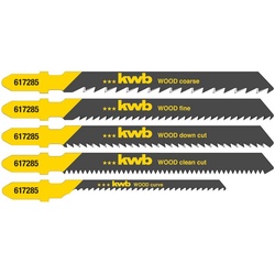 kwb Stichsägeblatt kwb 617285 Stichsägeblatt-Set für Holz 5 St.