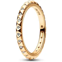 Pandora 162800C01 Damenring Pyramiden Goldfarben, 60/19,1