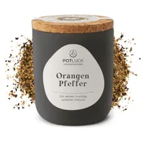 POTLUCK | Orangen Pfeffer | Gewürzzubereitung im Keramiktopf | 70g | Vegan, glutenfrei und mit natürlichen Inhaltsstoffen