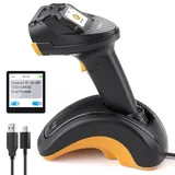 Inateck Barcode Scanner Bluetooth, 2D 1D Wireless Handheld Scanner, QR Code Scanner, mit Touchscreen und Smart Base, CMOS CCD Dual Module, Größere Reichweite, Unterstützt App SDK, P8