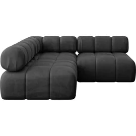 altdecor Modulares Sofa Ecksofa in L-Form - Samaro-L1 - 190x190x70 cm Schwarz universal, links/rechts Corner modular Sofa Eckcouch Couch Wohnlandsc... - Schwarz