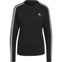 adidas HF7261 W 3S LS T T-Shirt Damen Black/White Größe XS