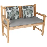 Buri Bankauflage 111 x 51 cm grau 3 St.