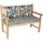 Buri Bankauflage 111 x 51 cm grau 3 St.