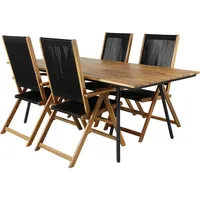 VCM Ebuy24, Gartentisch + Balkontisch, Gartenmöbel-Set Chan (100 cm)