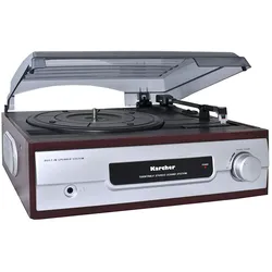 Kärcher Karcher Plattenspieler mit eingebauten Lautsprechern, Vinyl Schallplattenspieler, Nostalgie Retro Turntable, KA 8050