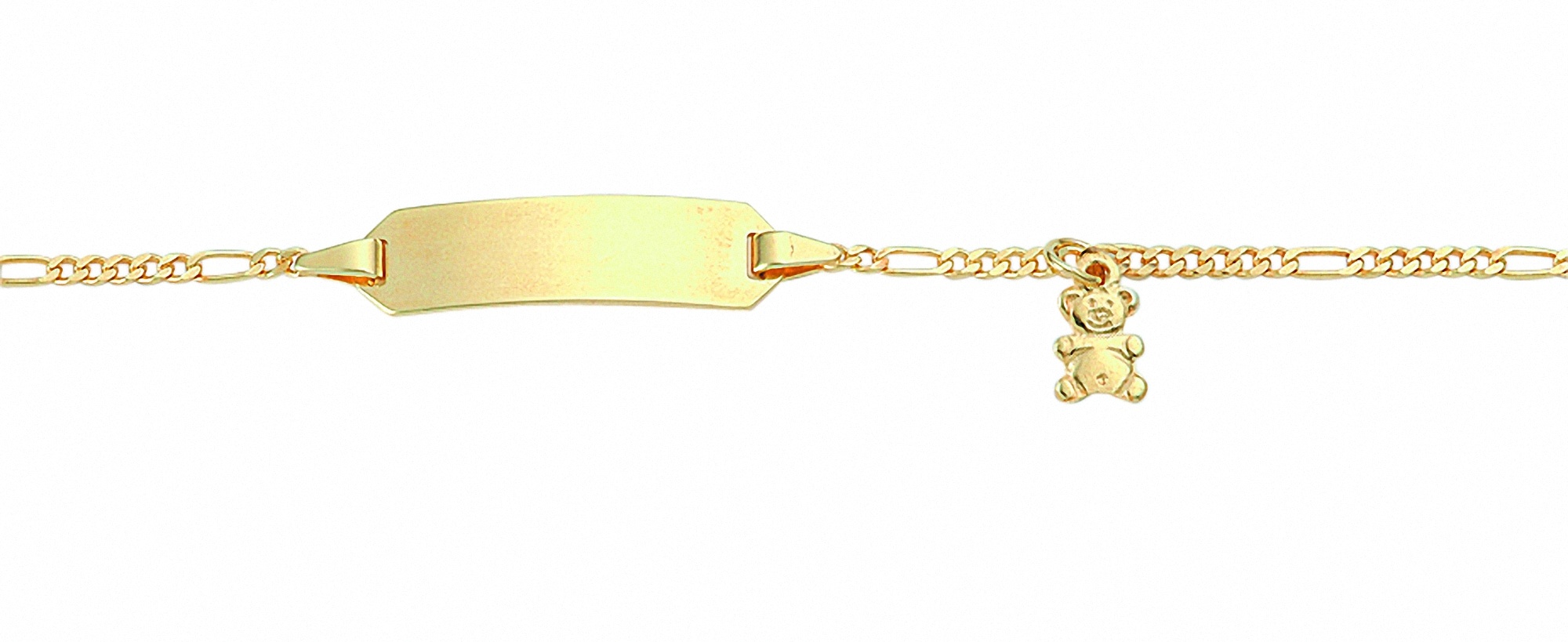 Goldarmband ADELIA ́S "Damen Goldschmuck 333 Gold Figaro Armband 14 cm" Armbänder Gr. 14, Gelbgold 333, goldfarben (gold) Damen Armbänder Gold