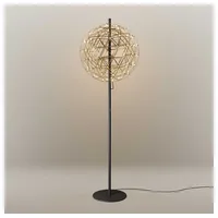 S.luce Stehlampe Atom LED-Stehleuchte aus Metall mit Touchdimmer Gold,