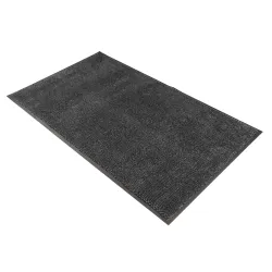 Schmutzfangmatte Microluxx, granit meliert, glatter Rücken 4120161115300150 , Maße (B x T): 115 x 300 cm