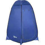 Pop Up Toilettenzelt Mobiles Camping Duschzelt Umkleidezelt Mit Innentasche Duschkabine Wasserfest Polyester Dunkelblau 120 X 120 X 190 Cm