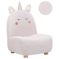Kindersessel Bouclé pastellrosa Tierform Einhorn Teddyfell-Optik Tiersessel Lule