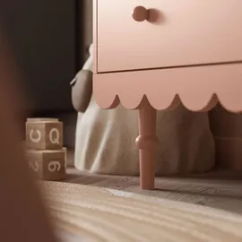 lookway KOMMODE BABUSHKA mit Schubladen, mit Wickeltisch, Natürlich Rosa